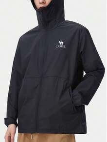 CAMEL CROWN 男士轻便防晒夹克夏季透气凉爽感觉夹克户外钓鱼服装 - 幻影黑 - 查看 2