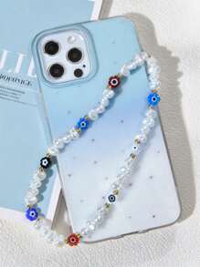 1 Peça Acessório de Capa de Celular com Olho Grego e Pérola Falsa, Cordão de Celular, Fone de Ouvido Sem Fio, Pendente de Alça de Câmera (Cor Aleatória)