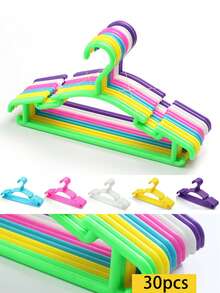 30/20/10 件塑料衣架，适合 0-24 个月婴儿，包括衣架、裤架、橱柜储物衣架、便携式轻便衣架、旅行衣架 - 小號塑膠兒童衣架 - 查看 1