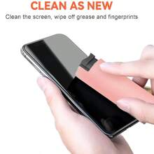 1 pièce Kit de nettoyage d'écran 3-en-1 Nettoyant pour écran tactile avec flacon, outil et chiffon microfibre pour accessoires d'écran de mobile/ordinateur portable/tablette/TV/moniteur/voiture, cuisine
