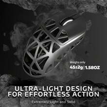 ATTACK SHARK Magnesium Alloy PAW3950 Gaming Mouse 8K,45g Magnesium Alloy SUPERLIGHT Mouse, PixArt PAW3950 Gaming Sensor, 8000Hz Wireless Polling Rate, 6 Adjustable DPI Up To 42000, BT/2.4G Wireless/Wired