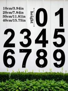 1pc 0-9 Free Combination Digital House Number, Metal Address House Number, Durable Home Address Number Plate, Wall Mounted Email Number, Home Decoration, Entrance Decoration, Garden Decoration, For Outdoor, Garage, Door, Email Decoration, Metal Wall Art, Halloween Thanksgiving Christmas, Decoration Gifts