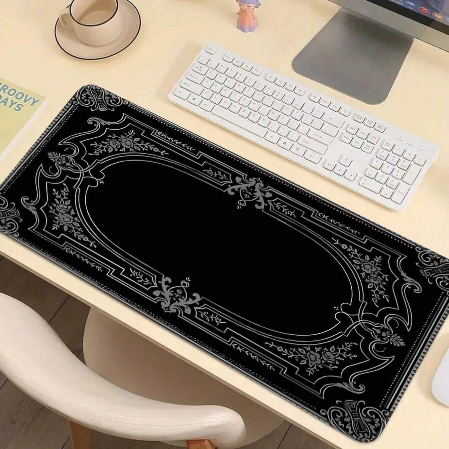 Tấm lót chuột cỡ lớn có khung phong cách Victoria cổ điển, tấm lót bàn chơi game, tấm lót bàn phím lớn, có thể giặt được, đế cao su chống trượt, viền khâu, tấm lót chuột quà tặng, tấm bảo vệ máy tính để bàn, tấm lót bàn học, nhiều kích cỡ có sẵn, tấm lót bàn phím máy tính, tấm lót máy tính xách tay tấm lót chuột chơi game phụ kiện bàn làm việc văn phòng phẩm văn phòng phụ kiện bàn làm việc bàn di chuột tấm lót chuột cho bàn làm việc