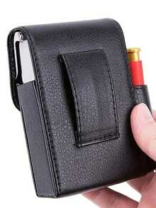 1 Stück personalisierter Name, kreative Kunstleder Flip-Top Unisex dicke Zigarettenetui, multifunktionale tragbare Raucher-Accessoire (nur Zigarettenetui), schickes Design - Verschiedenfarbig - Übersicht 5