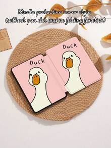 Funda protectora con diseño de pato de dibujos animados, compatible con iPad 9.7/10.2/10.5/10.9/12.9/Pro 11, 10ma generación, compatible con Samsung Galaxy Tab S6 Lite de 10.4 pulgadas, compatible con Kindle Paperwhite 12a generación 2024, Kindle (11a generación) lanzamiento 2022, protección antideslizante, soporte inteligente/activación y suspensión automática