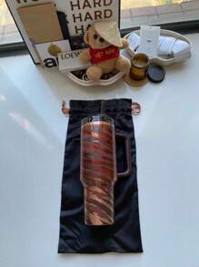 StanleyH2.0 Tumbler With Handle And Straw 40 Oz|-Position Lid CupHolder Compatible For Travel |Insulated Stainless Steel Cup  Peach WhipCabana Gloss - Leopard Brown - View 4