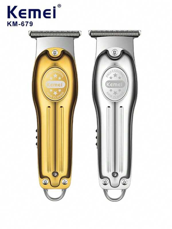 Kemei Tondeuse à cheveux électrique sans fil portable à zéro écart KM-679 Mini pour hommes, Tondeuse à barbe et à tête pour hommes chauves, Tondeuse à sculpture pour la maison et le salon, Chargement USB (1 pièce)