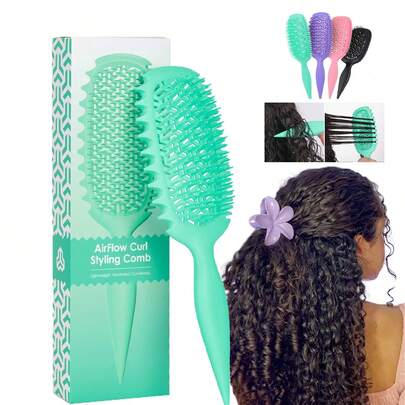 1PC Curl Defined Hair Vented Hair Brush For Curl, Waves, Or Quấn Hair - Bàn chải gỡ rối và tạo kiểu nhẹ với thiết kế chống tĩnh điện linh hoạt, tách biệt mượt mà để tạo hình lọn tóc và tăng độ phồng, cấu trúc thông gió để nhanh khô và luồng nhiệt dễ dàng, tay cầm chống trượt tiện dụng cho cảm giác cầm nắm thoải mái, phù hợp cho nam và nữ, hoàn hảo để chăm sóc tóc hàng ngày hoặc sử dụng tại tiệm, trở lại trường học, du lịch, đồ dùng thiết yếu cho kỳ nghỉ, phụ kiện tóc bàn chải tóc, bàn chải gỡ rối, sản phẩm chăm sóc tóc, dụng cụ làm tóc, chăm sóc tóc, bàn chải tóc xoăn, thợ cắt tóc, kiểu tóc, làm tóc, bàn chải tóc, bàn chải vuốt ngược, bàn chải tạo kiểu, bàn chải tóc xoăn, bàn chải cạnh, lược chải tóc, bàn chải tóc, bộ bàn chải tóc, lược chải tóc, lược cho tóc xoăn, bàn chải gỡ rối, bàn chải tóc cho phụ nữ, tóc, du lịch, sản phẩm chăm sóc tóc, dụng cụ làm tóc, đồ dùng cho tóc, thợ cắt tóc, phụ kiện cắt tóc, tiệm cắt tóc, thiết bị làm tóc