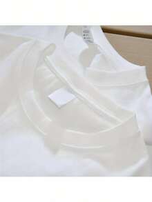 Men's Casual T-Shirt - Polyester, Crew Neck, Short Sleeve, Summer T-Shirt, Geometric Pattern, Regular Version, Knit Fabric - Blanco - Ver 3