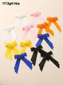 2 piezas Clips de pelo con lazo de textura dulce de moda para niñas