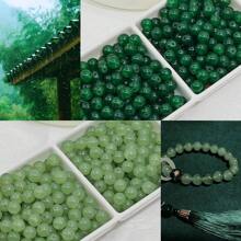 100pcs/Pack 8mm Imitation Jade Glass Transparent Beads, Wholesale For DIY Bracelet Necklace Jewelry Making