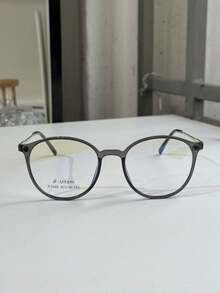Women's Clip-On 2 In 1 Round Small Size Polarized Lens Eyeglasses Frame PZ948 - 淺灰色 - 查看 5