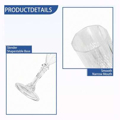 2只优雅香槟杯，高端钻石切割高脚杯，葡萄酒杯，可重复使用，适合家庭使用，手洗，是节日派对、室内/室外聚会、家庭活动、朋友聚会、情人节礼物、返校季礼物、新年礼物的理想之选（随机新款或旧款）