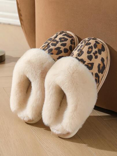 New Thick Wool Fleece House Slippers For Men And Women, Warm, Fashion, Comfortable, Anti-Slip Indoor Slide-On Slippers