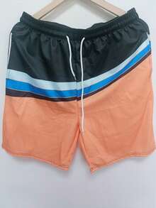 Men's Hawaiian Style 3D Print Beach Shorts - Quick Dry, Drawstring Waist, Perfect Choice For Summer Outing - Multicolor - View 3