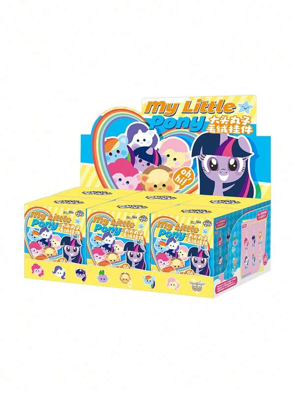 Hasbro Plush Blind Box - Big-Headed Plush Meatball Series, Phone Strap Charm, Cute Pendant,Pinkie Pie, Twilight Sparkle, Fluttershy, Rainbow Dash,Rarity, Applejack, Birthday&Holiday Surprise Gift, Fans Gift | One Set, Random Delivery