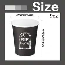 10/20/40pcs 9oz 30th Birthday Party Cups Death To My 20s Birthday Party Decorations - RIP To My Twenties Party Cups 30th Birthday Party Disposable Tablewares Supplies - 30 Year Old Birthday Party Favors For Women Men 30th Birthday Decorations - 20th - View 3
