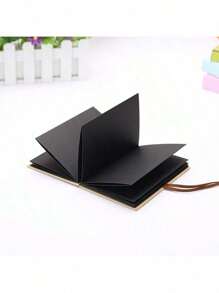 1pc 2025 Graduation Photo Album Scrapbook, For Room Decor, Photo Card Clips, Kpop Album Photo Cards, Gift For Boyfriend, Black Cowhide Paper Pages, 7"X5", 17 Folding Pages, DIY Notebook, Wedding Anniversary Memories, Travel, Guest Book, Christmas, Party, Guestbook, Birthday, Valentine's Day Gift