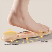 1双（2片）女士柔软海绵鞋垫，质地厚实，柔软透气，是日常使用的理想之选。 - 米色 - 查看 6