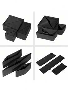 1/6 Stück faltbare Stoff-Aufbewahrungsboxen, Kleiderschrank Schubladen Organizer Behälter für Kleidung, Unterwäsche, Büstenhalter, Socken, Wäsche