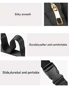 Mochila minimalista de nailon de moda para mujeres/estudiantes, adecuada para diversas actividades al aire libre - Negro - Ver 6