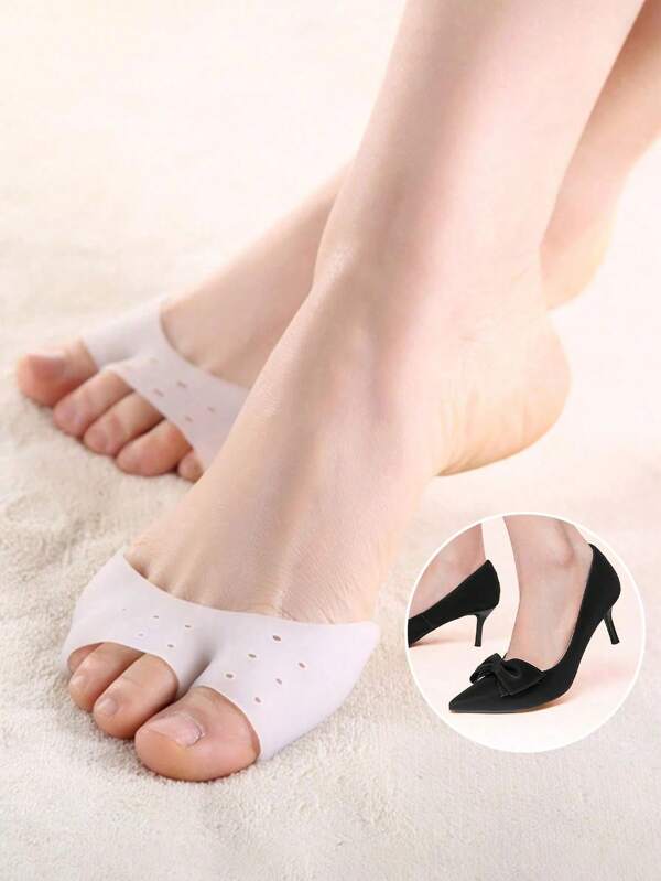 2 pezzi Cuscinetti di protezione per i piedi, coperture di protezione per la suola, coperture per le dita, tampone in silicone per il avampiede, tampone per le dita, tampone per il polpastrello, tampone per l'avampiede traspirante, copertura protettiva flessibile, resistente all'usura, usato per alleviare il dolore metatarsale, prevenire calli e vesciche.