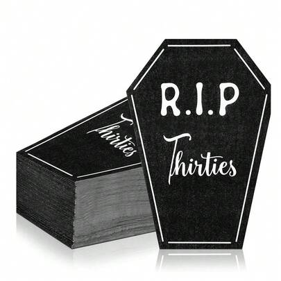20/40/60pcs Death To My 30s Birthday Party Napkins Rip To My Thirties Party Cocktail Napkins 40th Birthday Party Napkins Supplies 40 Year Old Birthday Decorations For Men Women Tombstones Disposable Napkins My Youth Funeral Funny Birthday Party Decorations