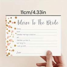 8pcs/Pack Bachelorette Party Game Cards, Bridal Shower Advice Cards, Bachelorette Party Supplies, Party Favors, Bachelorette Party Game, Bachelorette Party Gifts, Bride, Polka Dots - Multicolor - View 2