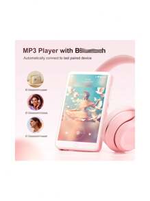 Reproductor de MP3 Oilsky de 80 GB con Bluetooth y WiFi, reproductor de música MP3 y MP4 con Spotify, música, Deezer, Audible, navegador, pantalla táctil IPS de 4.0", reproductor Android con altavoz, radio FM, hasta 512GB
