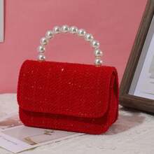 Women Top Handle Bags - 紅色編織 - 查看 2