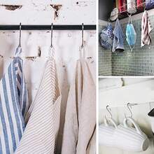 S Hooks For Hanging Plants, Clothes, S Shaped Hooks Made Of Stainless Steel, Heavy Duty S-Hooks, 20 Pack - 1 - 查看 4