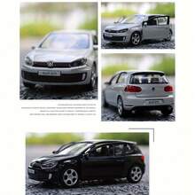 Volkswagen 1:36 Scale Diecast  Golf Model Car, Black/Blue/Silver Options, Rear-Wheel Drive, Smooth Gliding, Openable Doors, Detailed Replica, Toy For Boys & Girls, Collectible & Decor, Christmas/Halloween/Birthday Gift - Multicolor - View 11