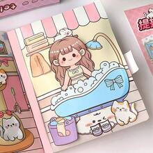 1 libro de pegatinas suavizantes en capas - Juguetes sensoriales para aliviar el estrés, pegatinas lindas para diarios y pegatinas de regalo - Multicolor - Ver 12