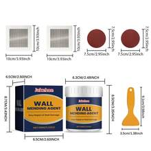 墙面修补膏套装 - 家用墙面填孔剂、裂缝修补膏、钉孔修补膏和油漆套装 - 均碼 - 查看 3
