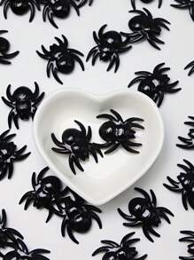 50/25 件迷你亚克力蜘蛛装饰 - 万圣节/感恩节餐桌装饰 - 秋季派对散装花瓶填充物 - 黑色 - 查看 7