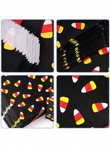 20 piezas Bolsas de papel de maíz de Halloween, bolsas de regalo de papel kraft con tema festivo para fiesta