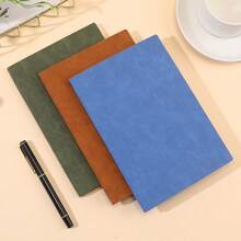 1 件 A5 笔记本、日记本、加厚纸、160 页、皮革设计、备忘录、写作、日记、记笔记、绘画、素描、多用途、学校用品、学生文具、返校 - A5 - 查看 4