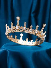 Fashionable & Innovative Women's Zinc Alloy Large Crown, Suitable For Wedding, Party, Bridal Gown, Birthday, Princess Crown - Multicolor - View 5