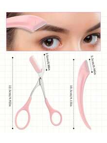 全新 Bent Moon 眉毛修剪工具套装，含眉梳和修剪器，眉毛剪刀，微距剃须刀，完美的眉毛修剪工具，更好地控制长度，修剪眉毛，家庭美容小工具，带迷你梳子的脱毛剪刀，面部脱毛，修剪器，美发用品，耐磨 - 彩色 - 查看 12