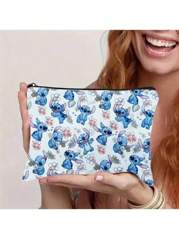 Disney 1pc, Cartoon Anime And Disney Co-Branded Stitch Minnie Multi-Style Shoulder Bag Storage Bag Coin Purse, Kindergarten School Students Teachers Adults Boys And Girls Outdoor Outdoor Play Classroom Lectures Writing Writing Final Exam Stationery Storage Change Storage Cosmetics Storage, Multi-Capacity Storage Coin Purse Cosmetic Bag Storage Bag Set, Holiday Gifts And Gifts