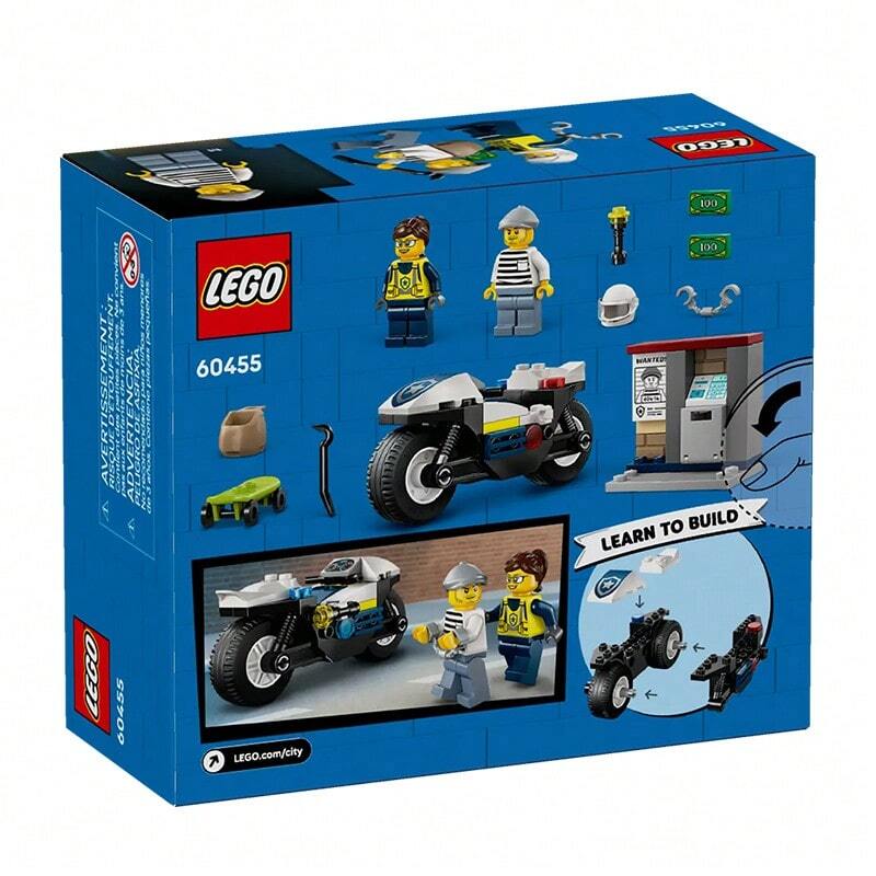 LEGO City Series Building Blocks Toy Set, Suitable As Children's Gift - Police Motorcycle Big Chase 60455 - View 1