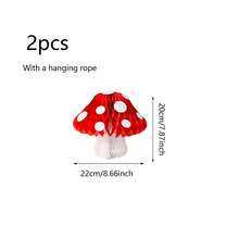 1/2/8个7.9英寸/11.9英寸蘑菇蜂窝纸球，适用于森林/丛林/童话主题派对装饰、婚礼、生日、花园装饰、桌面装饰、圣诞装饰 - 紅色 - 查看 7