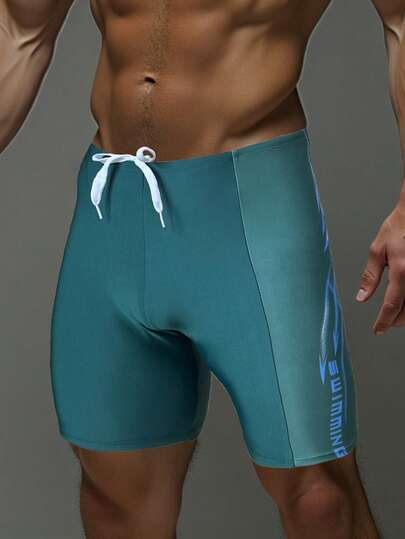 Latest Outdoor Sports & Casual Holiday Men's Knee Length Quick-Dry Elastic High Quality Swimming Trunks