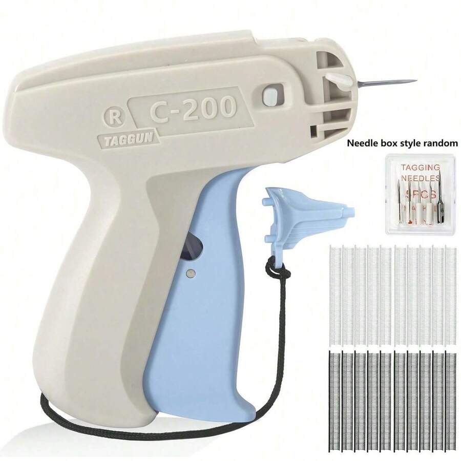 Micro Tagging Gun For Clothing, Upgraded Fine Stitch Gun, No Jam Mini Stitch Gun For Clothes, Quick Clothing Fixer Sewing Tool Kit With 6 Needles, 1000 Black & 1000 White 5mm Mini Fasteners