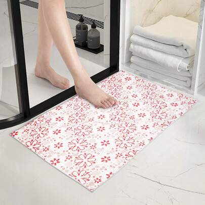 Alfombra Antideslizante de Secado Rápido, Suave | Tapete Absorbente de Baño de PVC, Lavable a Máquina, Fácil de Limpiar, Diseño Minimalista Moderno para Baño, Lavabo, Regadera, Entrada o Lavandería | Decoración de Baño Funcional y Elegante