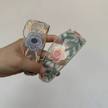 1/2/3件装女士优雅百搭刺绣花朵发带，适合日常佩戴，居家、学校、海滩、工作、派对、节日、生日、返校、新年、情人节、母亲节、婚礼、音乐节、毕业典礼等场合。 - 多色 - 查看 16