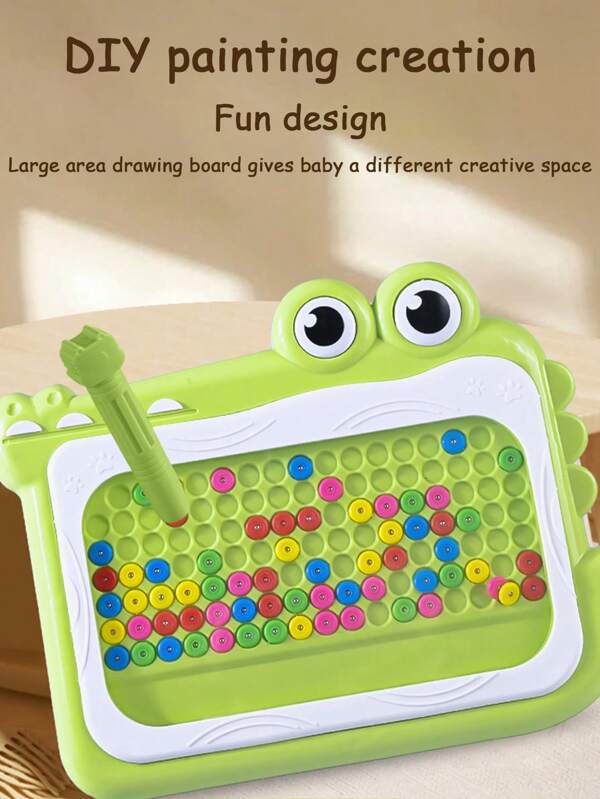 1 pieza/3 piezas Juguete de cocodrilo magnético para dibujar y pintar, juguete educativo de rompecabezas para niños y niñas, accesorios de color aleatorio