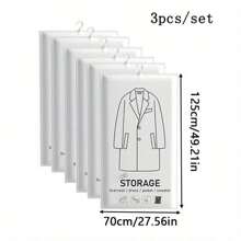 1set/5PCS Vacuum Storage Bags Foldable Waterproof Storage Bag For Mold/Moisture/Insect Proof Clothing Protection & 80% Space Saving Bedroom Accessories & Christmas Decorations Organizer Travel-Ready Vacuum Bags For Skirts, Down Jackets, Quilts Dorm Essentials & Family Storage Must-Haves