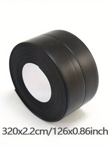 1卷填缝胶带，防水PVC密封胶带，厨房台面水槽浴缸浴室淋浴间马桶和地板墙壁自粘胶带，边缘保护器 - 黑色 - 查看 8