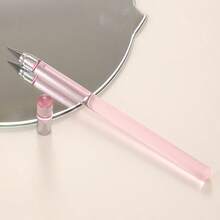 1 peça de haste acrílica transparente, lápis eterno, impossível de terminar de escrever, lápis de desenho resistente à quebra, sem necessidade de apontar, peças do lápis aleatórias.